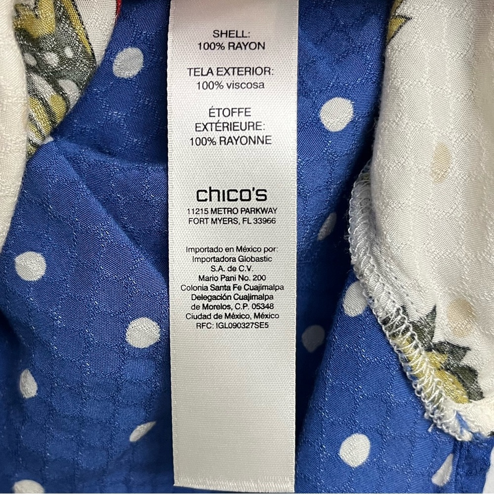 Chico's Multicolored Paisley and Floral Print Sleeveless Button Down Blouse - Picture 9 of 14